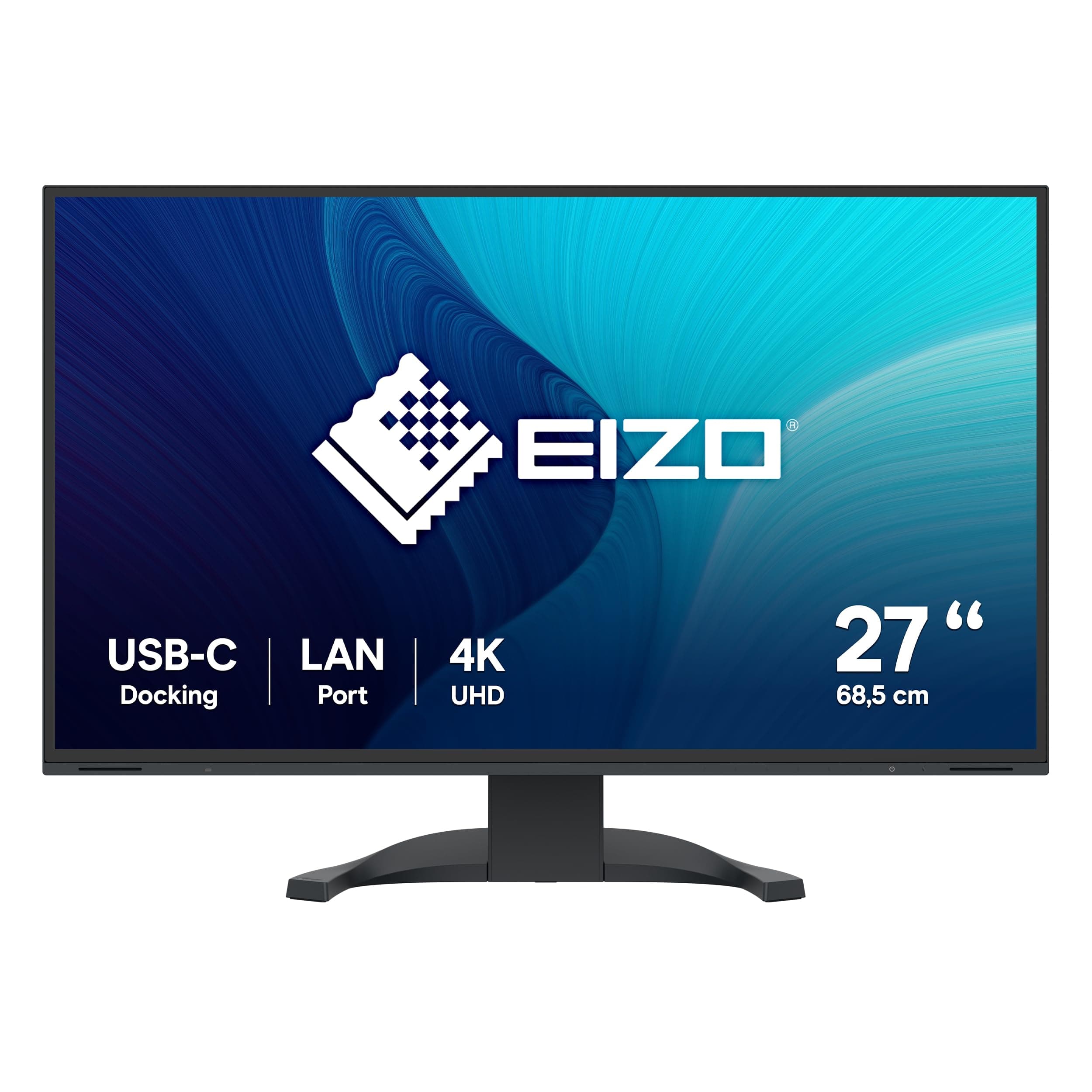 Монитор EIZO FlexScan EV2740X, IPS, 27 inch, Wide, 4K, HDMI, DisplayPort, USB-C, Черен