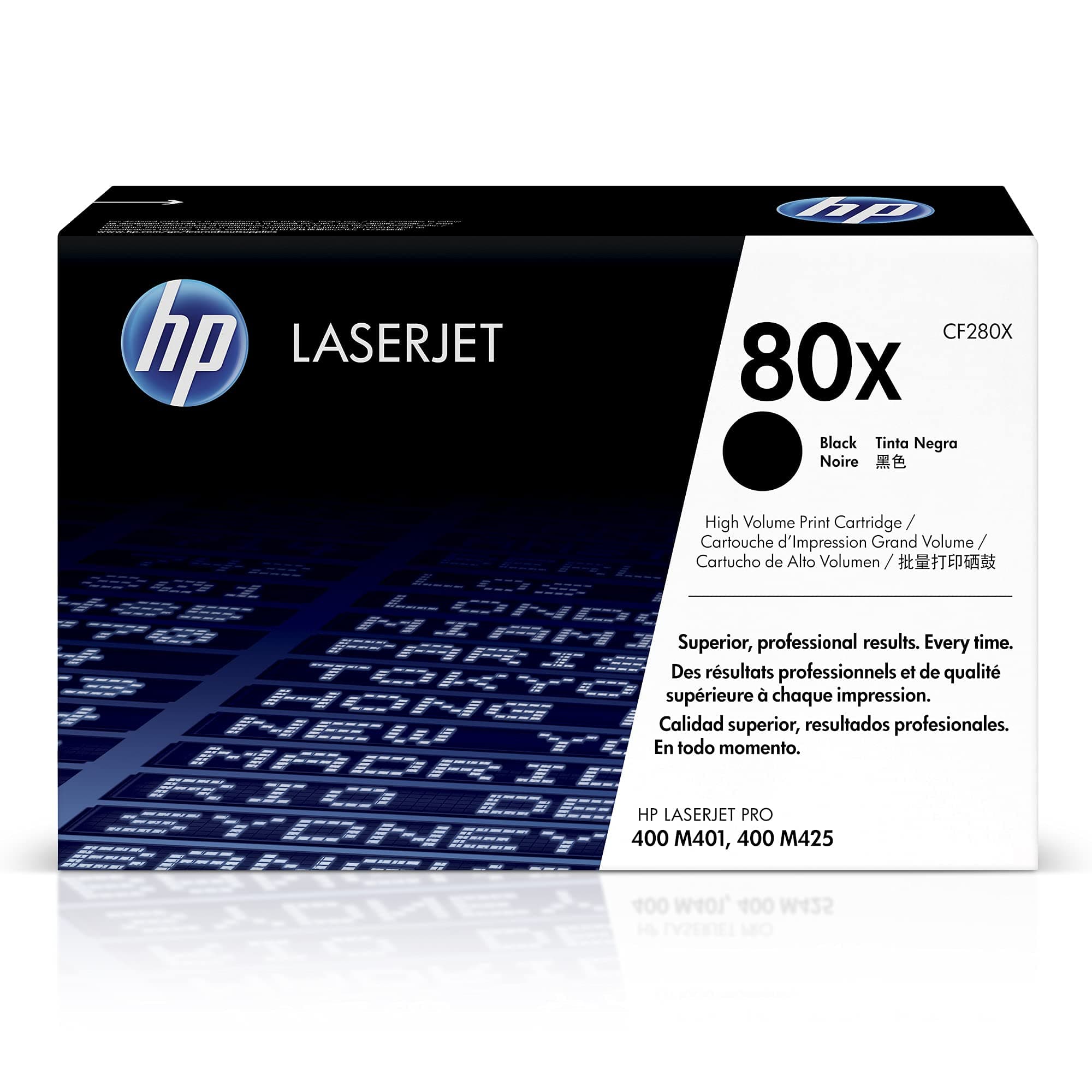 HP 80X оригинална тонер касета CF280X черна с голям капацитет 6900 страници 1 пакет