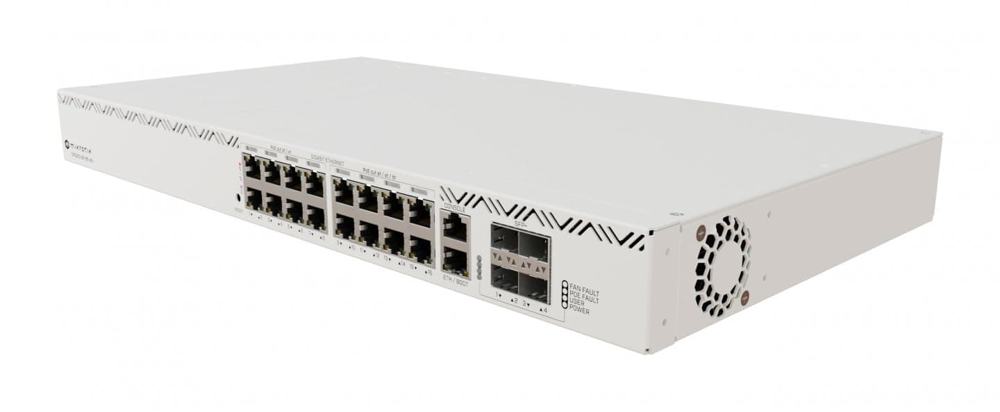 Суич MikroTik CRS320-8P-8B-4S+RM, 16 x Gigabit Ethernet ports, 4 x SFP+