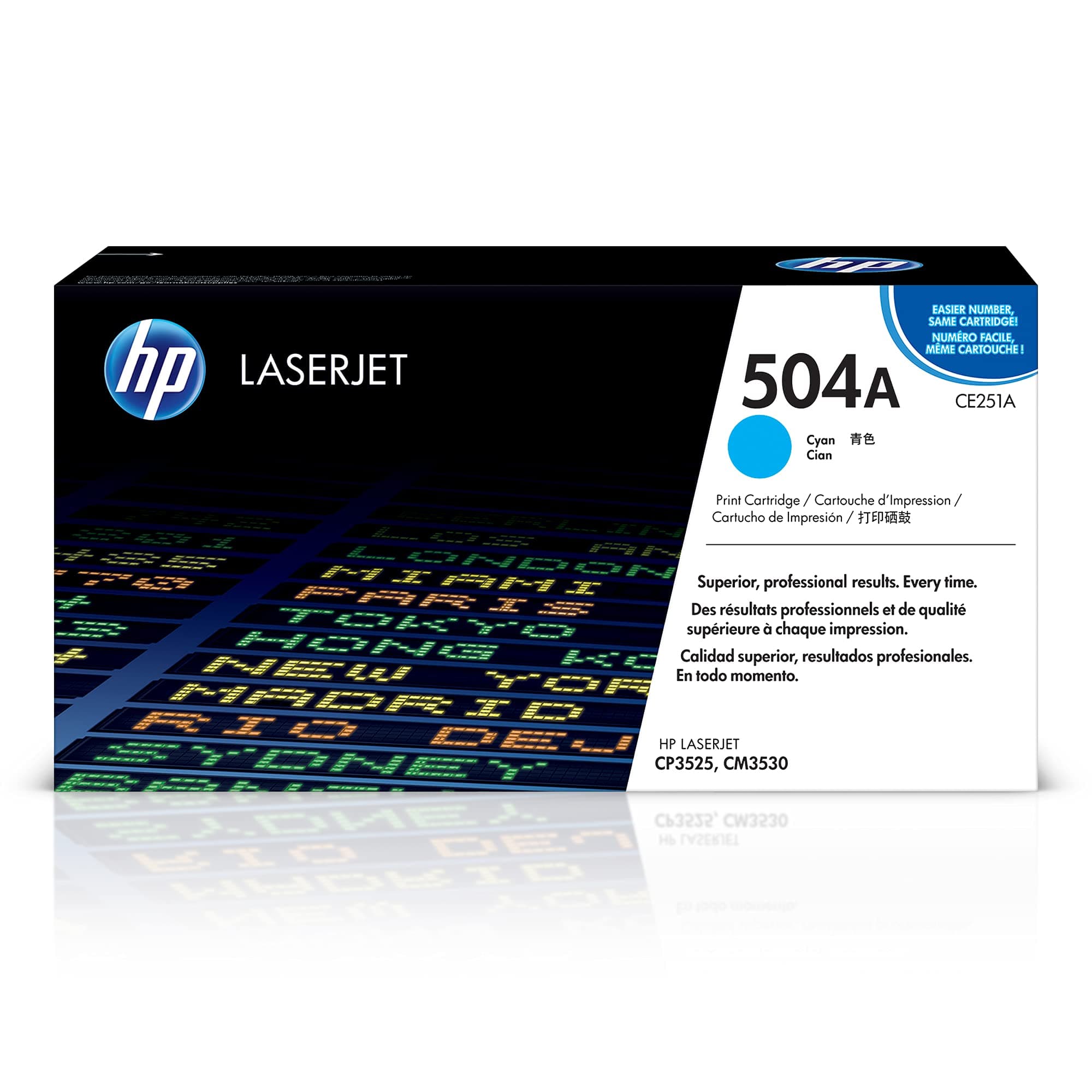 HP 504A оригинална тонер касета Color LaserJet CE251A cyan стандартен капацитет 7 000 страници 1 опаковка ColorSphere