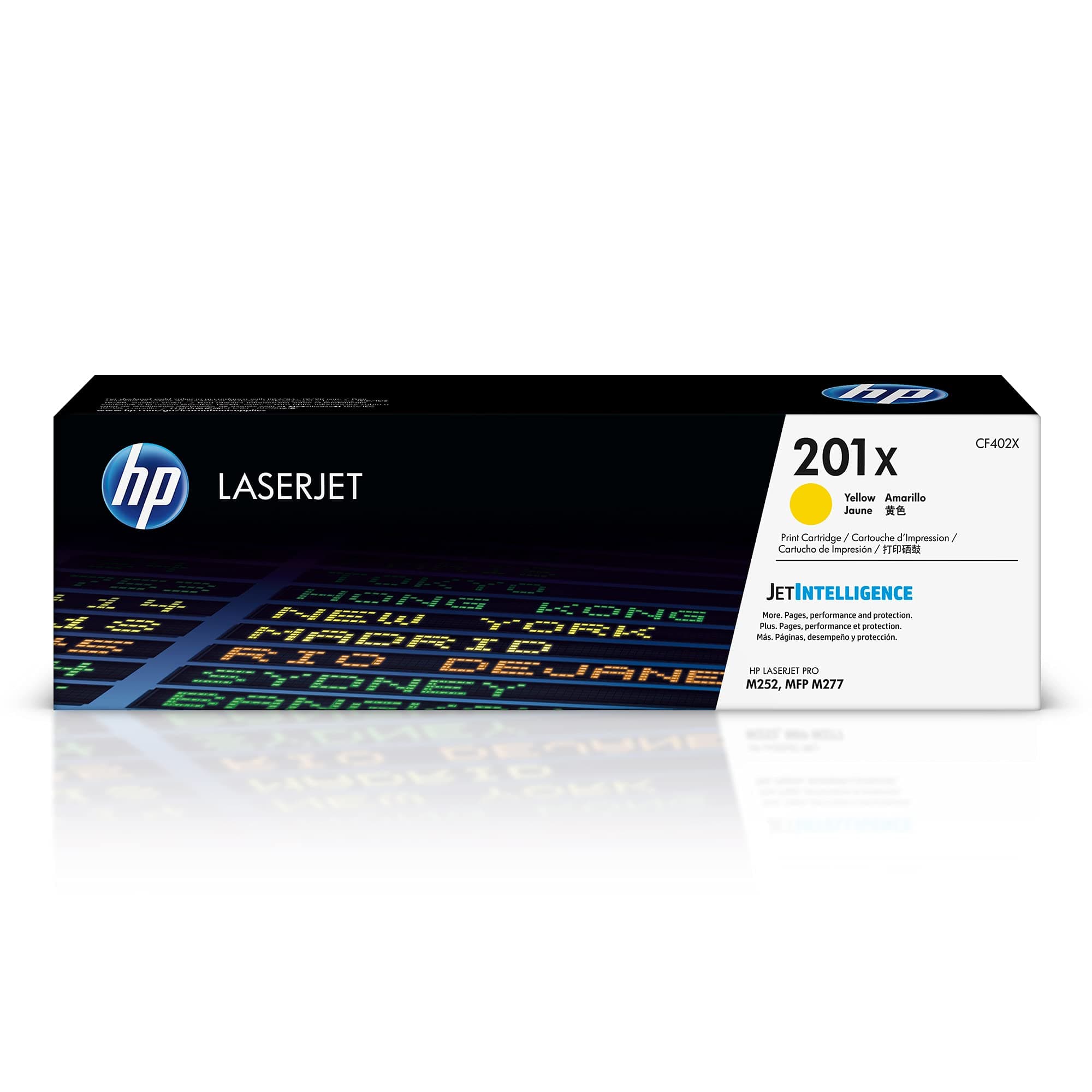 HP 201X оригинална тонер касета CF402X жълта 2300 страници голям капацитет