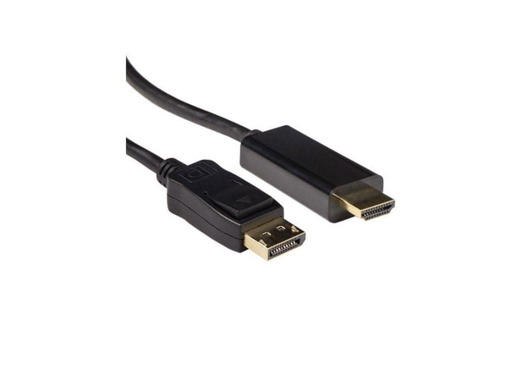 Кабел ACT AK3990, DisplayPort мъжко - HDMI-A мъжко, 1.8 м, Черен, булк опаковка