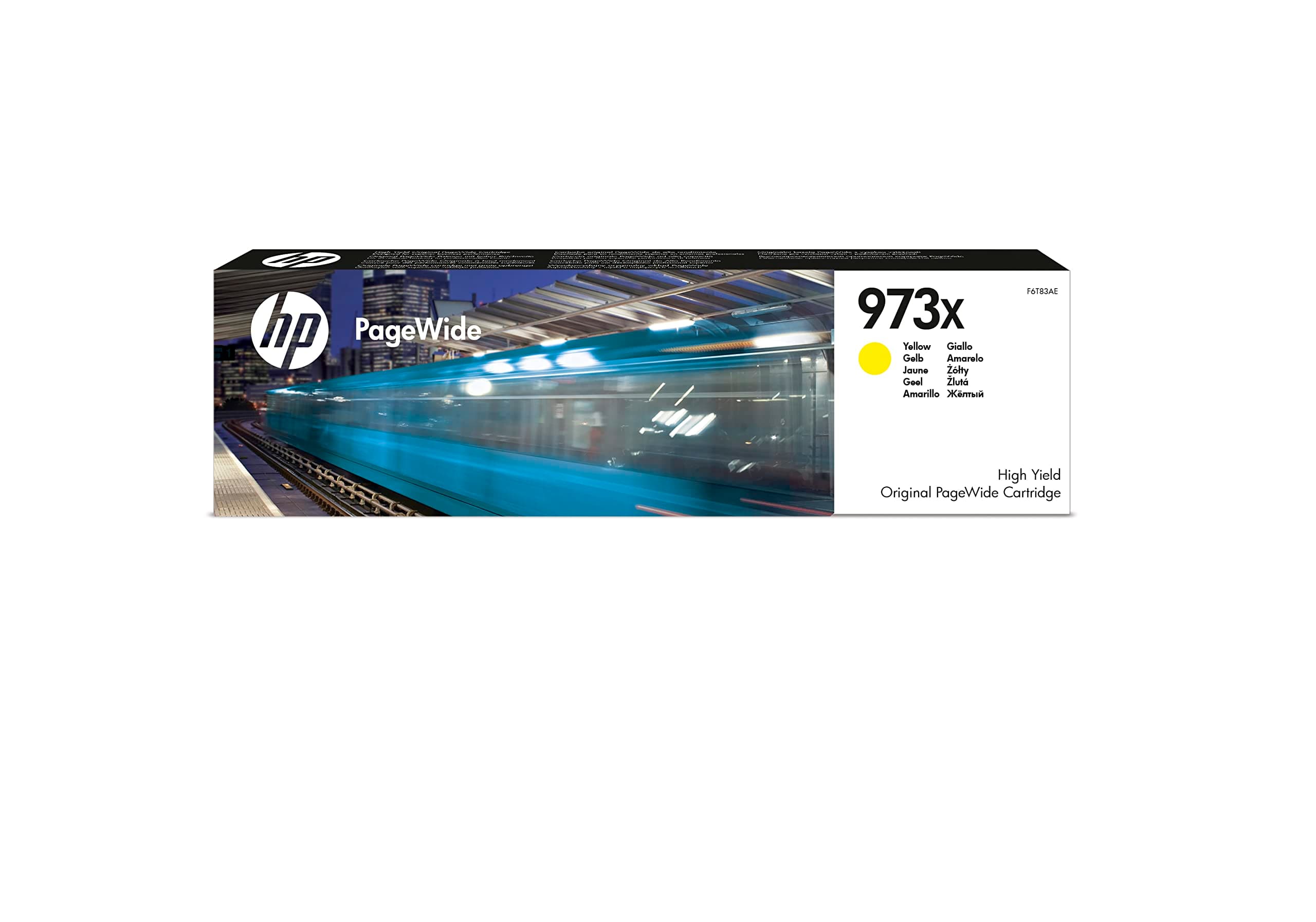 HP 973X оригинална жълта касета PageWide F6T83AE с голям капацитет