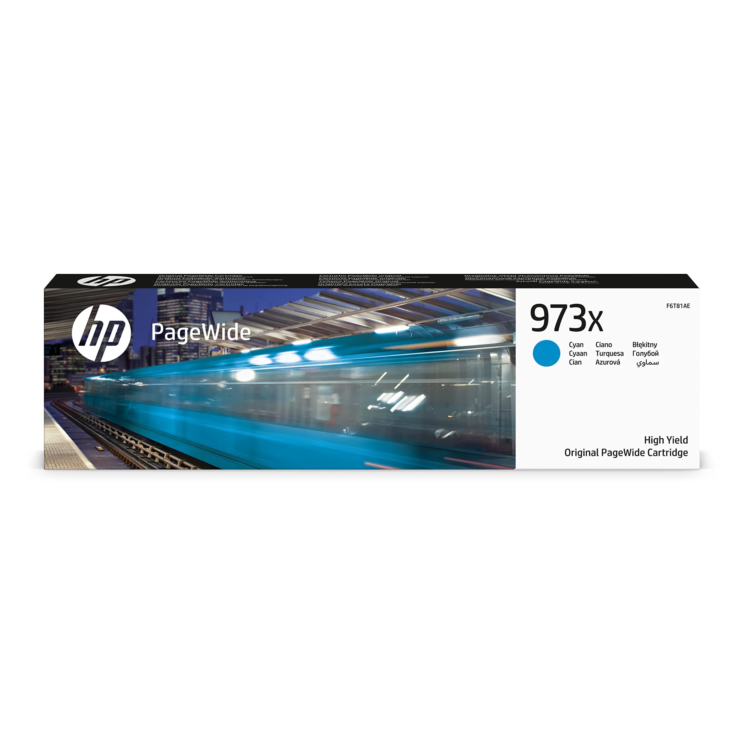 HP 973X оригинална цианова касета с голям капацитет PageWide F6T81AE