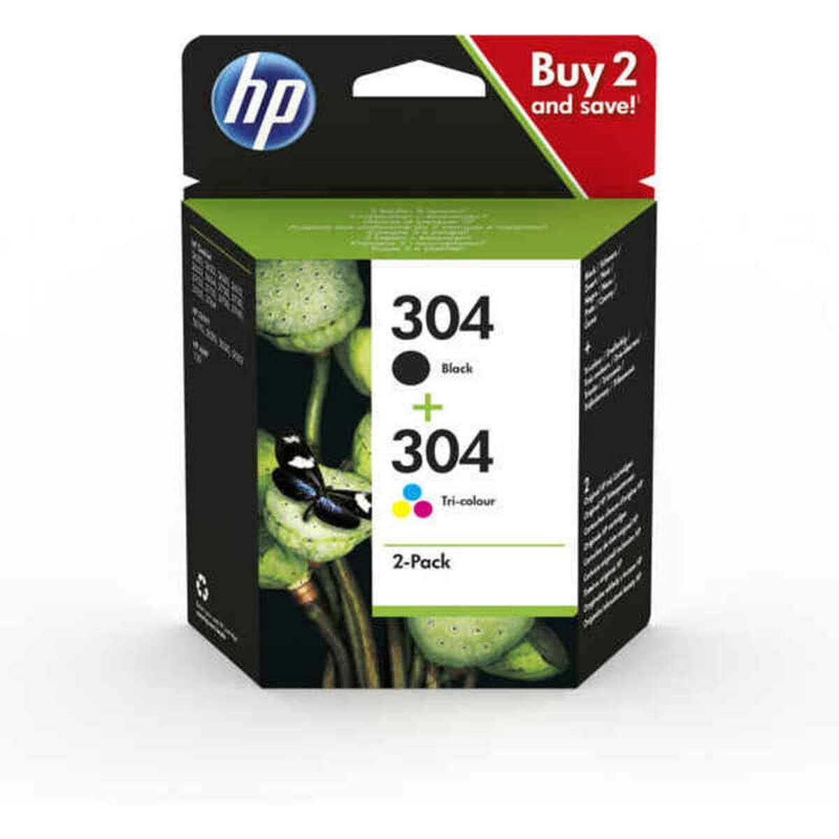 HP 304 2 пакета черни/трицветни оригинални касети с мастило