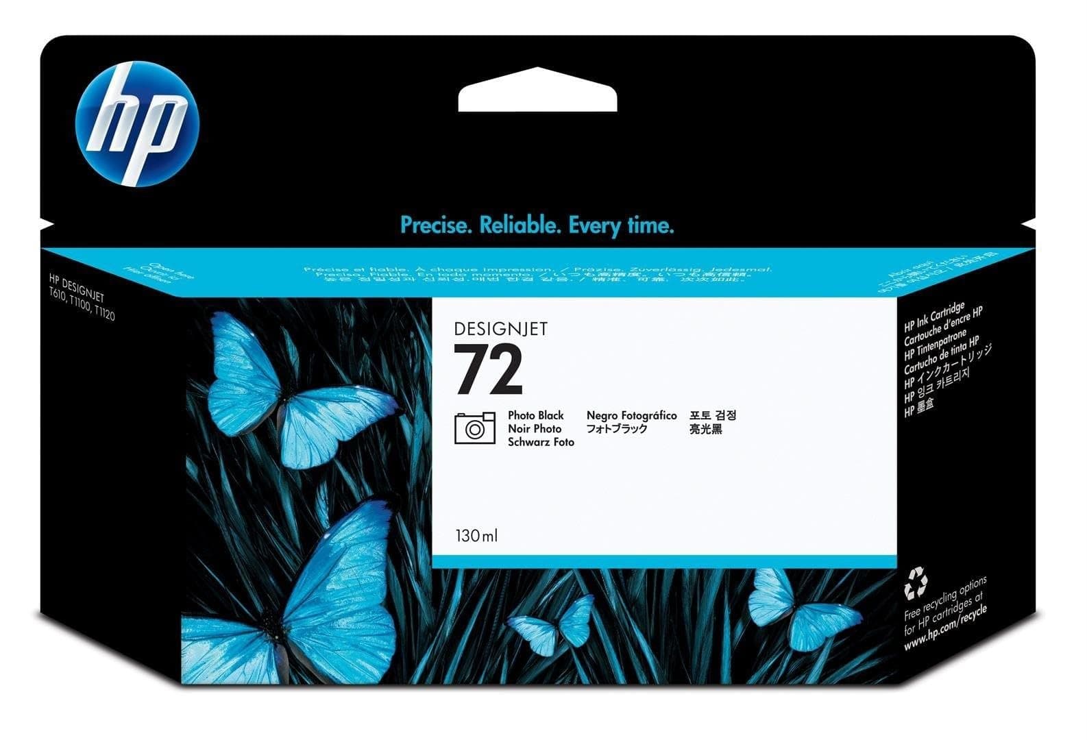 HP 72 оригинална UV касета с мастило C9370A фото черна с голям капацитет 130 ml 1 опаковка