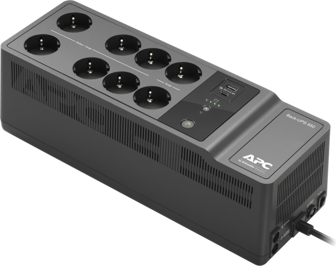 APC Back-UPS 850VA 230V USB Type-C и A портове за зареждане