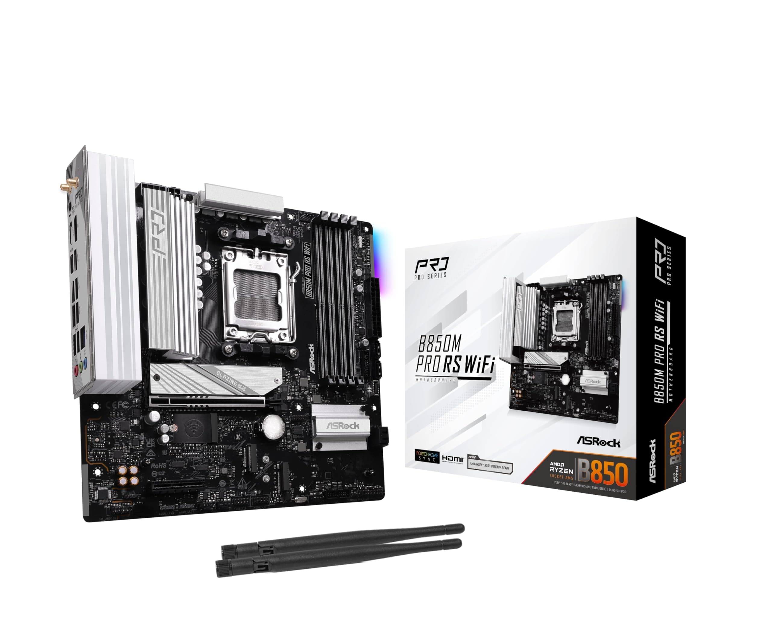 Дънна платка ASRock B850M Pro RS WIFI 6E socket AM5