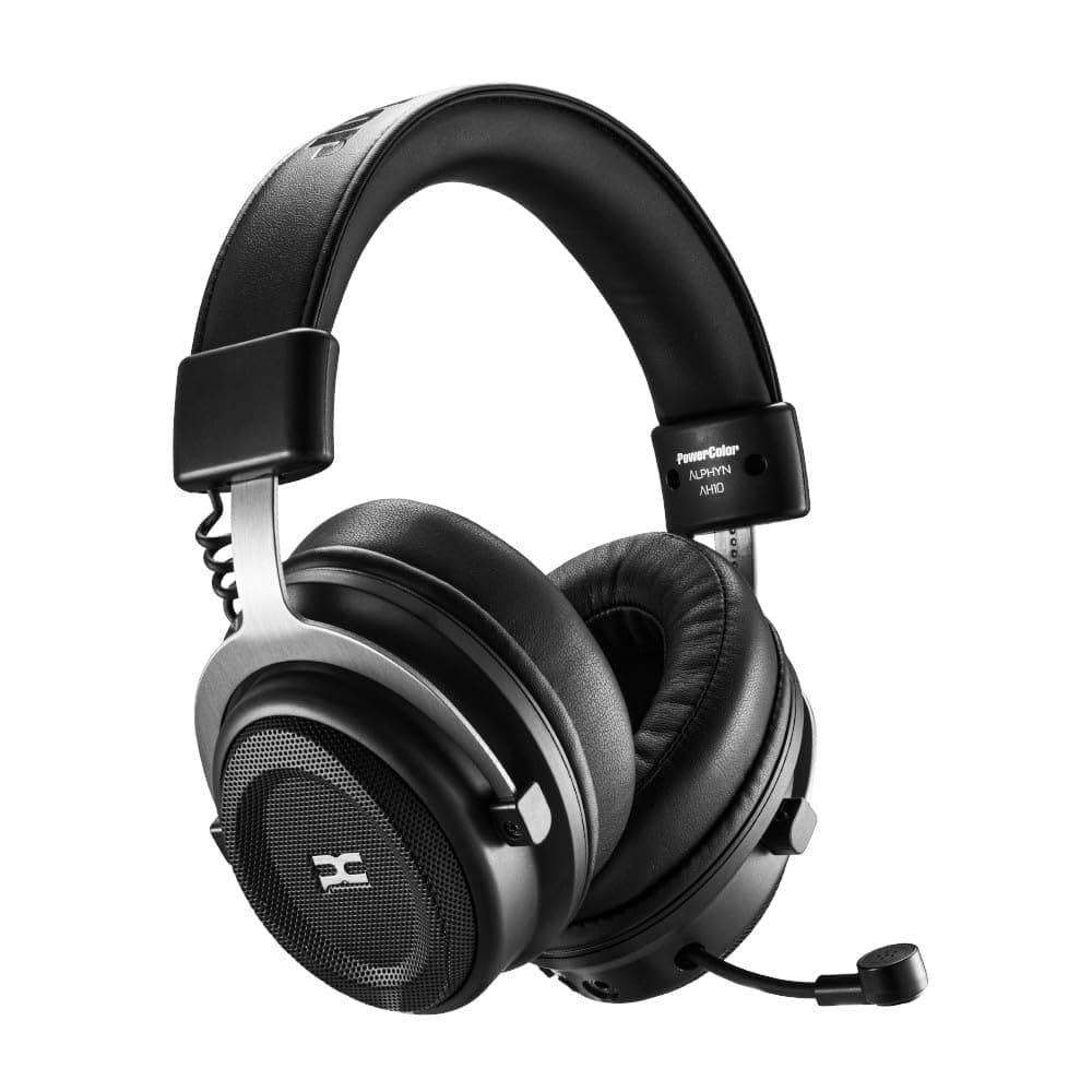 Геймърски безжични слушалки PowerColor Alphyn AH10 - Черни