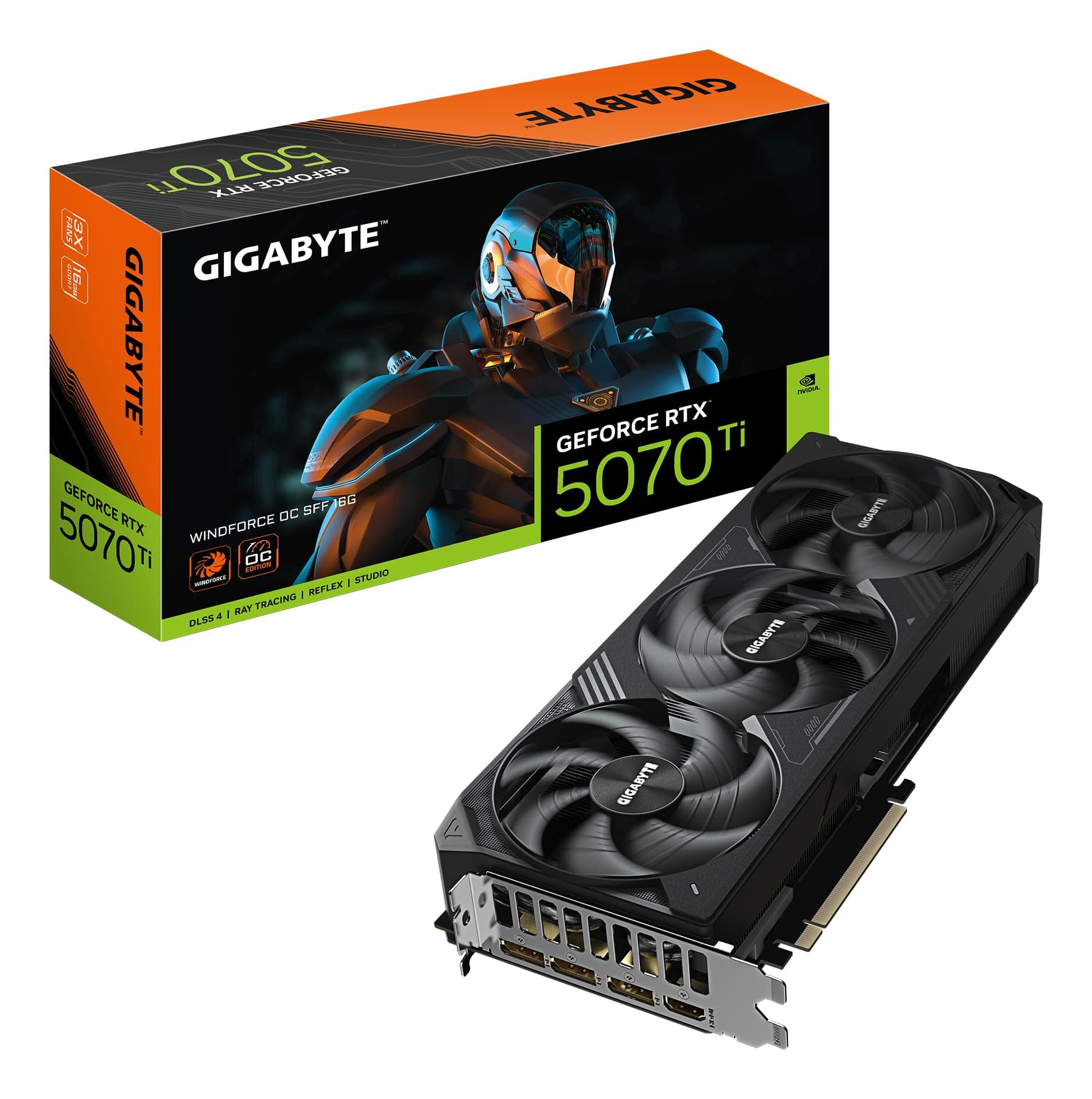 Видео карта GIGABYTE RTX 5070 TI WINDFORCE OC SFF 16GB GDDR7