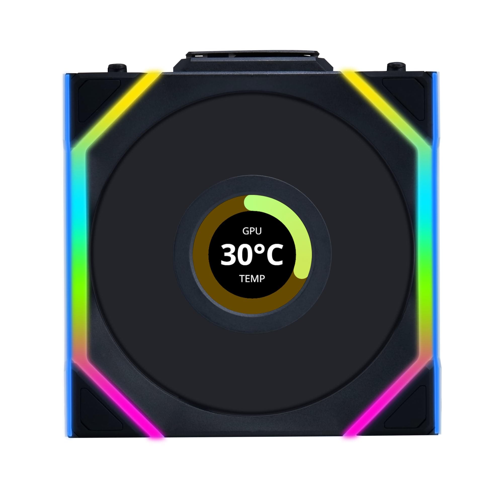 Вентилатор Lian Li UNI FAN SL Wireless LCD Reverse Blade ARGB PWM - 120 mm Черен