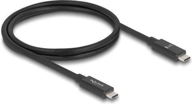 Delock Кабел E-Marker USB-C, 80 Gbps, 16K 60 Hz, PD 3.1 240 W, 1 m, черен