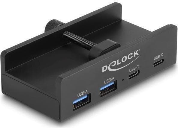 Delock USB Хъб, 4 порта, 5 Gbps, 2 x USB-A, 2 x USB-C