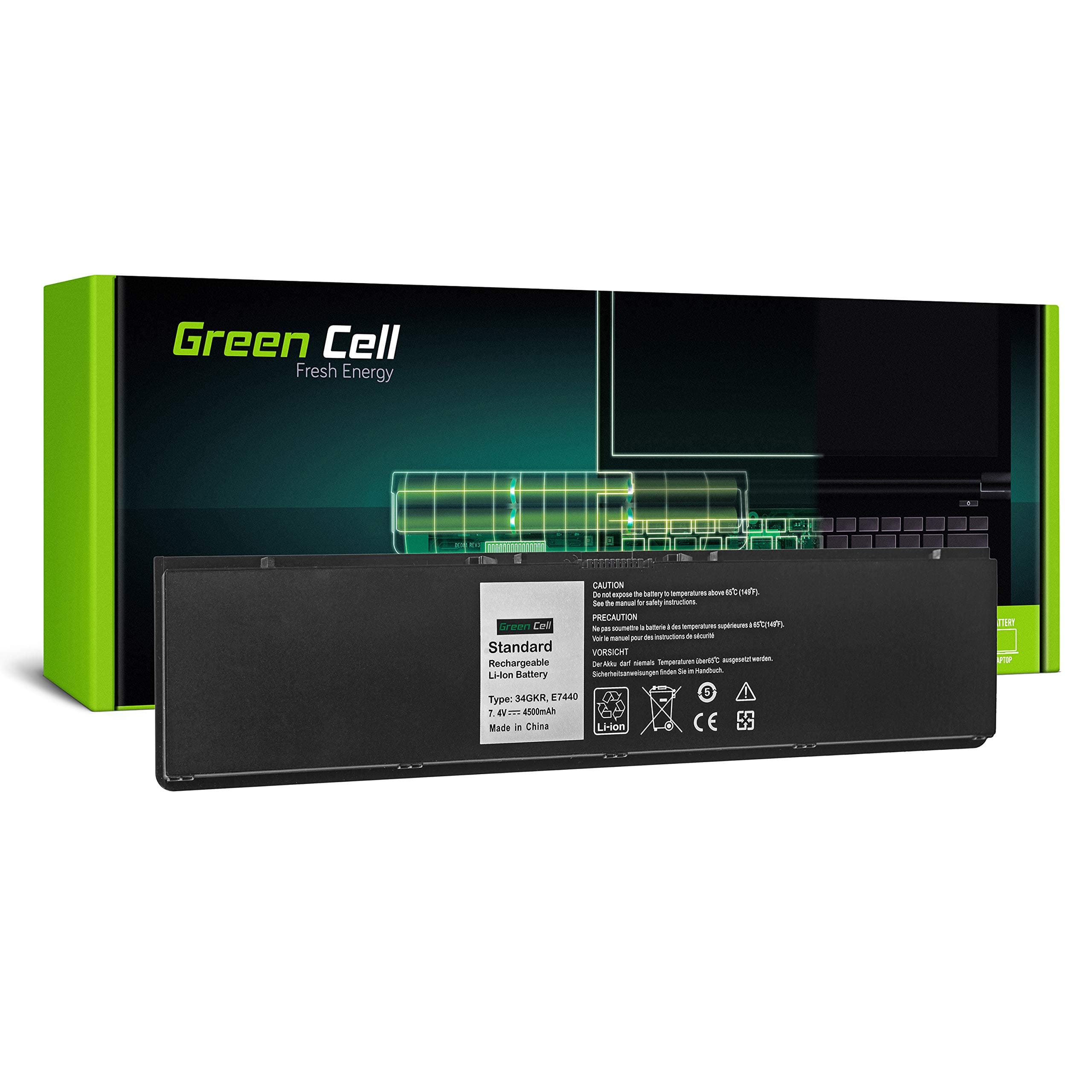 Батерия за лаптоп DELL Latitude E7440 E7450 34GKR 3RNFD PFXCR 7,2V 4500mAh GREEN CELL