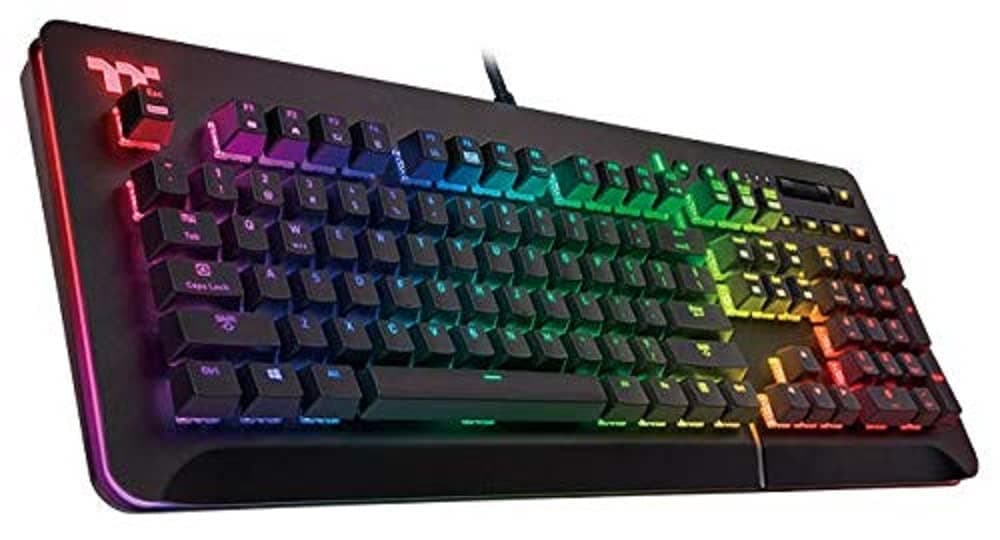 Клавиатура Thermaltake Level 20, механична, Cherry MX Blue суичове, гейминг, RGB подсветка, черна, USB