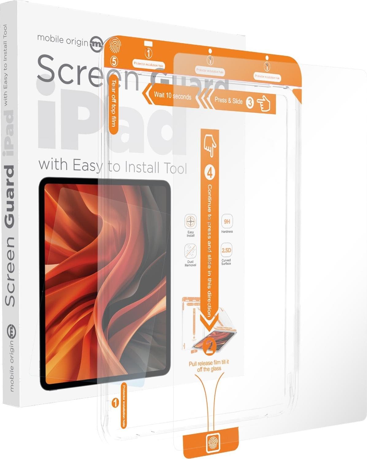 Калено стъклено защитно покритие за дисплея на iPad Air 13 (2025), iPad Air 13 (2024) - Mobile Origin Screen Guard Tempered Glass 2.5D (прозрачен)