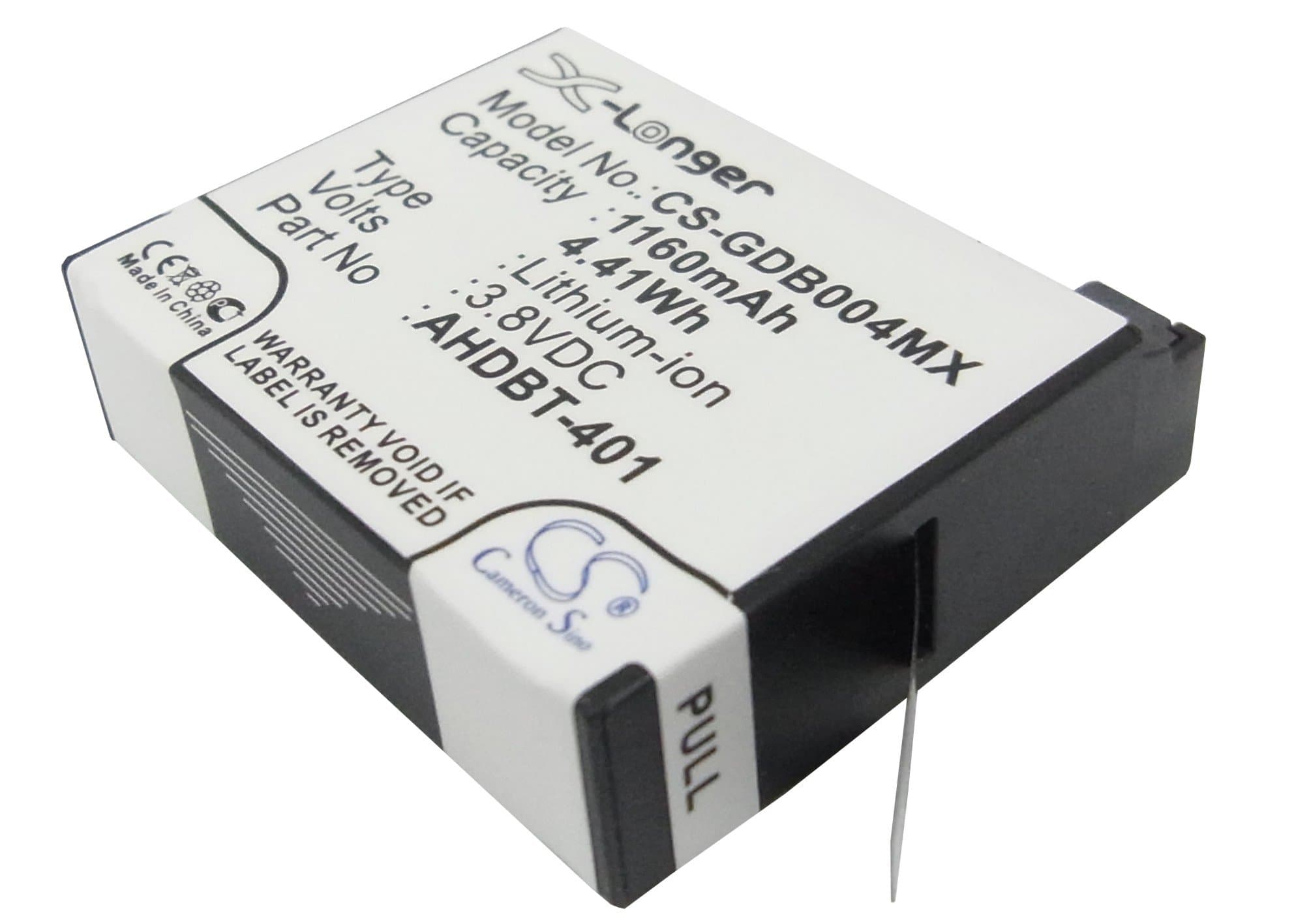 Батерия за камера GOPRO Hero 4; HERO 4 Plus AHDBT-401 3,8V 1160mAh LIIon Cameron Sino