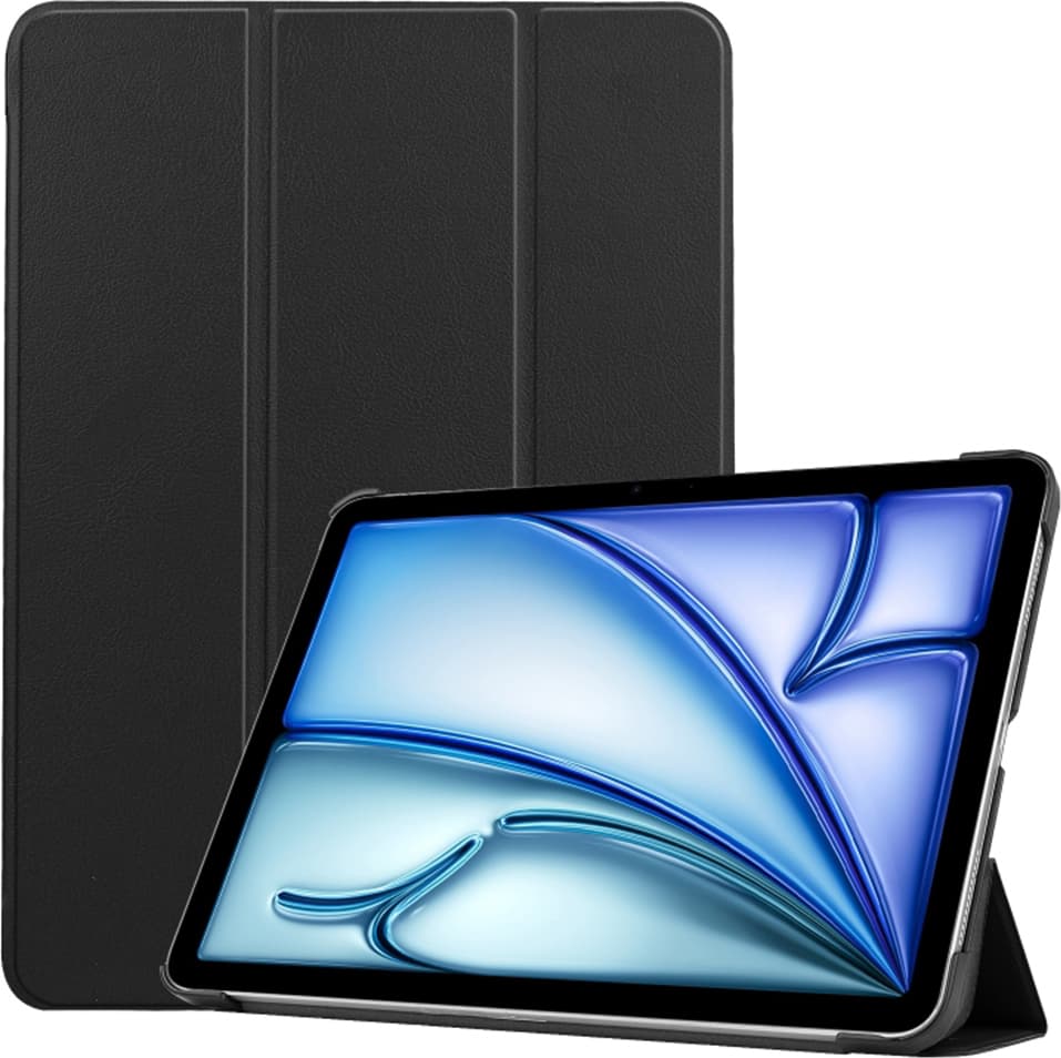 Кожен кейс и поставка за iPad Air 13 (2025), iPad Air 13 (2024) - Techsuit FoldPro Leather Case (черен)