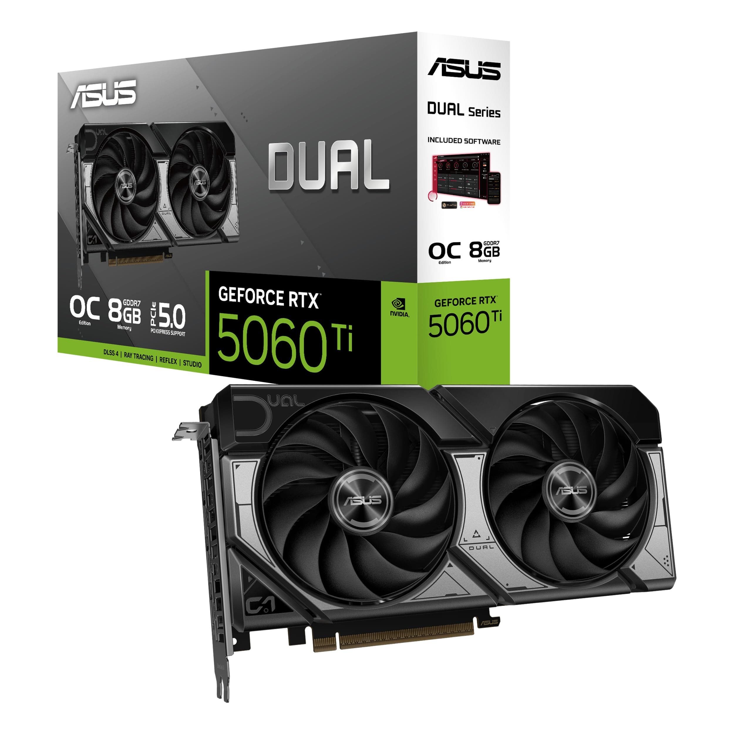 Видео карта ASUS DUAL RTX 5060 TI OC 8GB GDDR7
