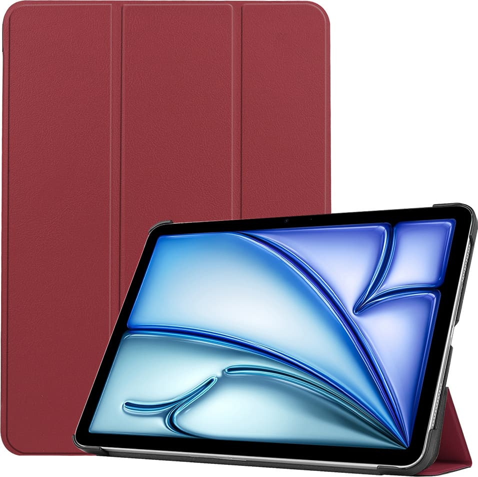 Кожен кейс и поставка за iPad Air 13 (2025), iPad Air 13 (2024) - Techsuit FoldPro Leather Case (червен)