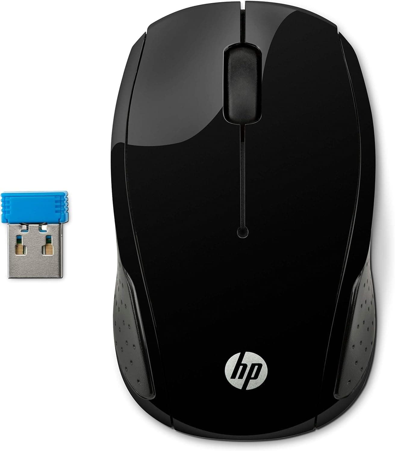 Мишка HP 200, оптична (1000 dpi), безжична, USB, черна
