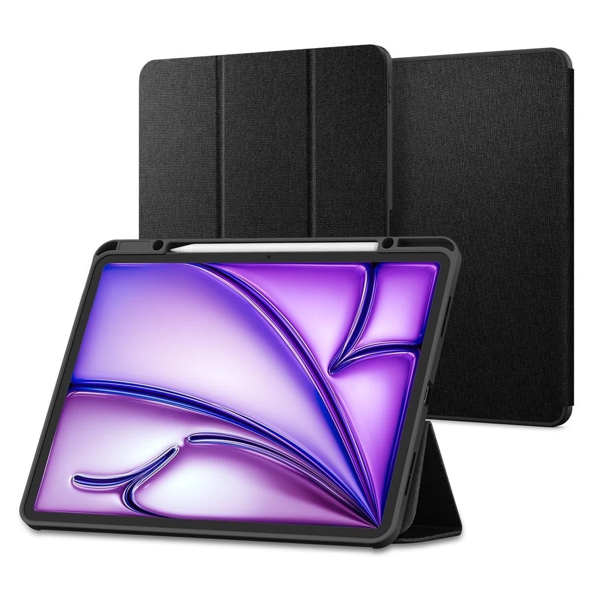 Текстилен кейс и поставка за iPad Air 13 (2025), iPad Air 13 (2024) - Spigen Urban Fit Case (черен)