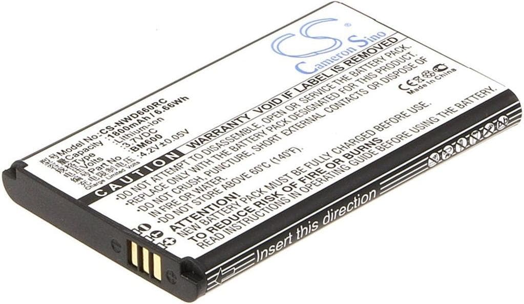 Батерия за рутер хотспот ZTE NUBIA WD660 6BT-R600A-0006 / BM600 / ZYXEL 3,7V 1800mAh CAMERON SINO