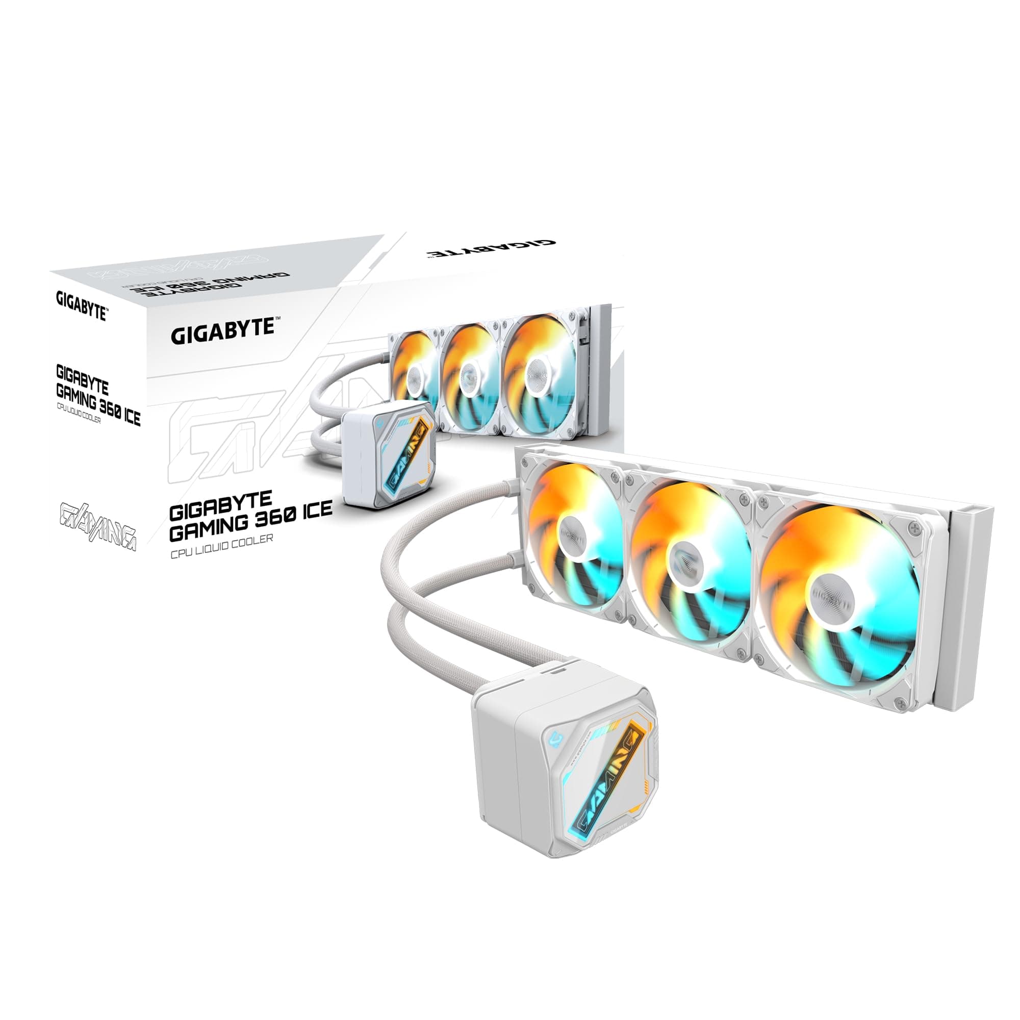 Воден охладител за процесор Gigabyte GAMING 360 ICE, бяла