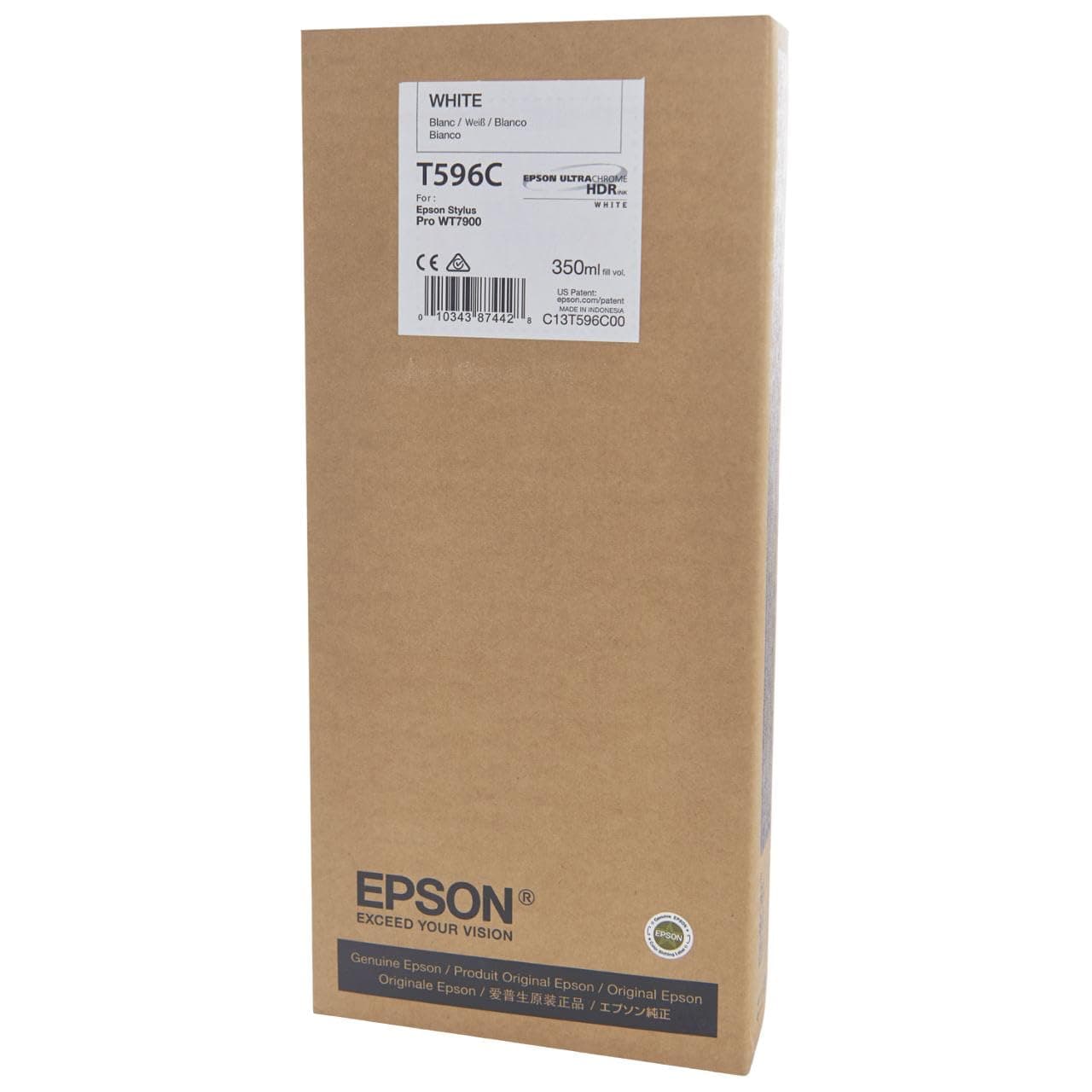 EPSON 5LB T596 касета с мастило бяла стандартен капацитет 350 ml 1 опаковка