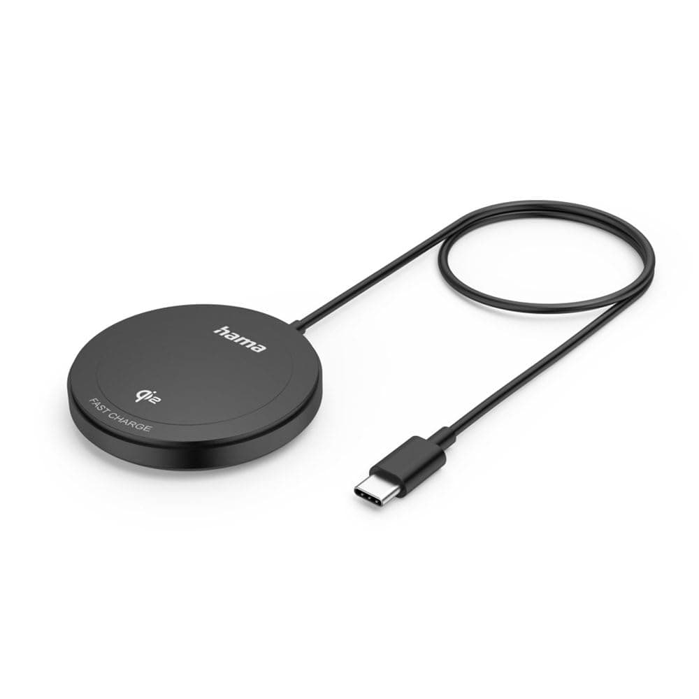 HAMA Безжично зарядно устройство Qi2, 15 W, черно, за Apple