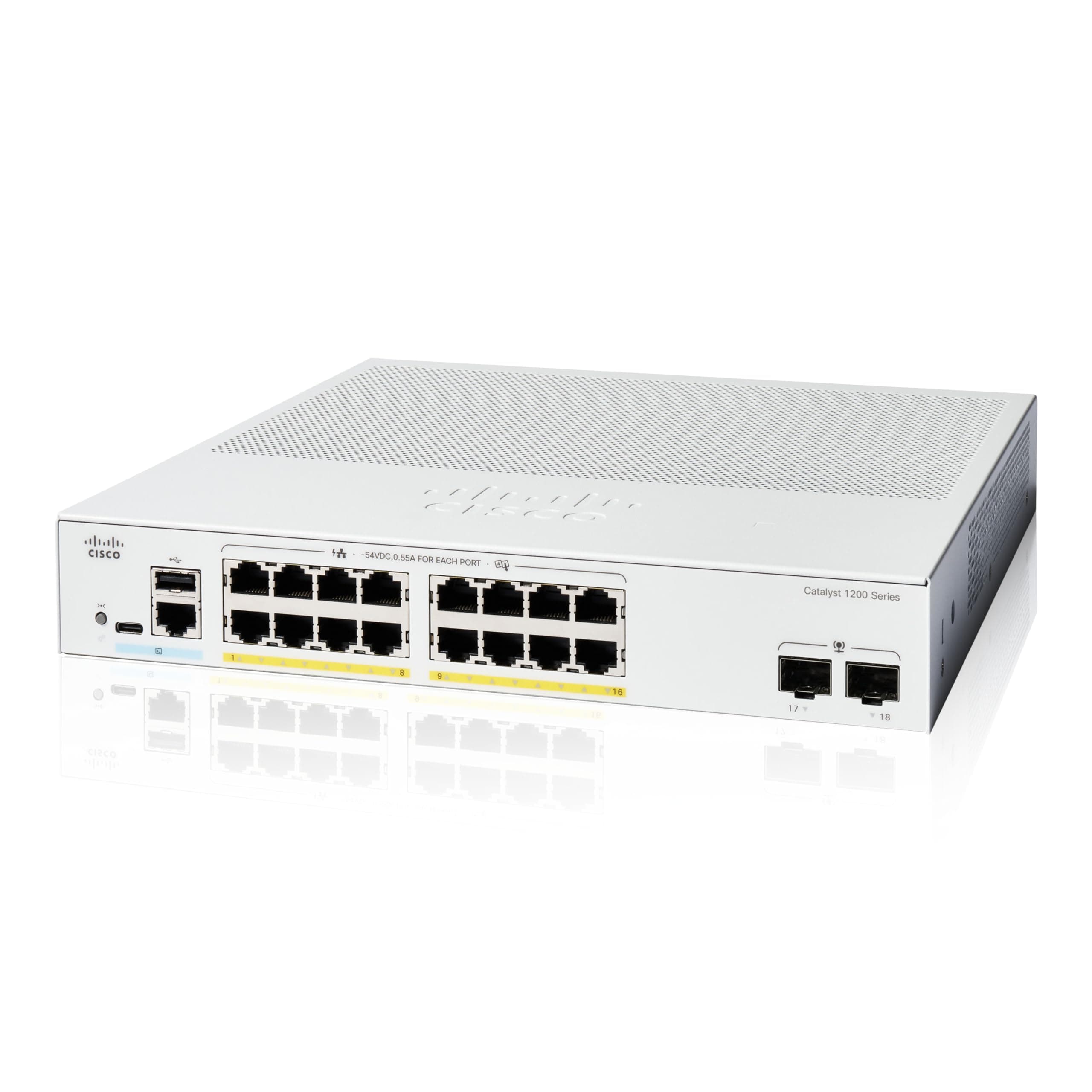 CISCO Catalyst 1200 16-портов GE PoE 2x1G SFP