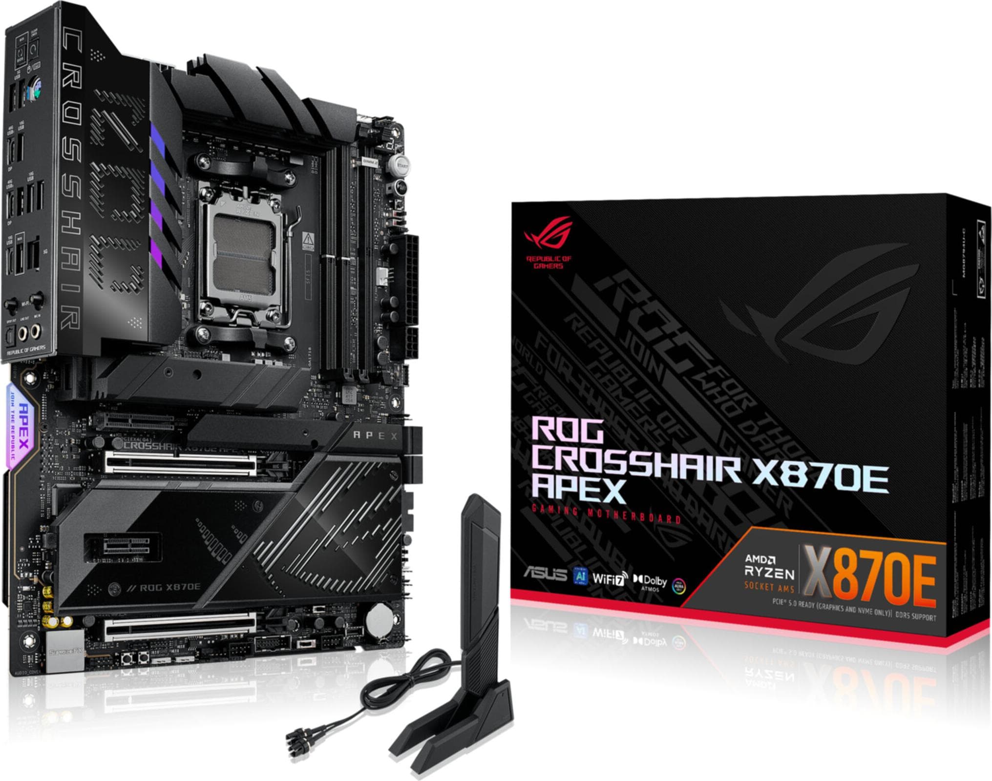 Дънна платка ASUS ROG CROSSHAIR X870E APEX WIFI AM5 DDR5