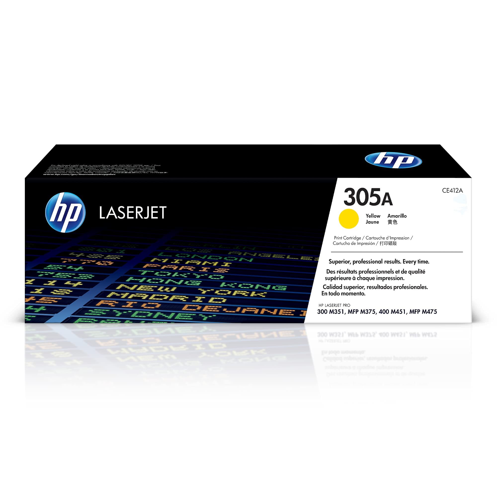 HP 305A оригинална тонер касета LaserJet CE412A жълт стандартен капацитет 2600 страници