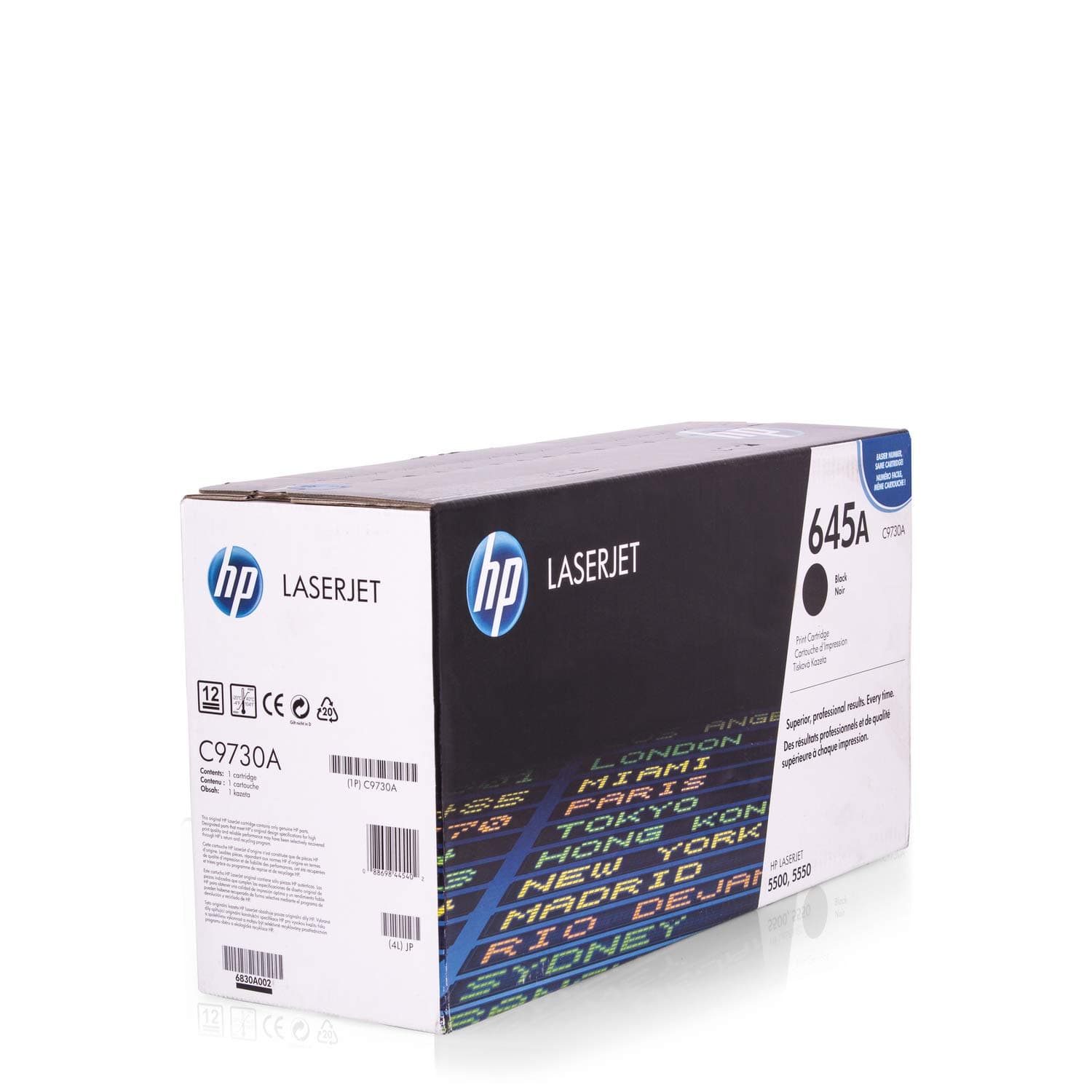 HP 645A оригинална цветна тонер касета C9730A черна LaserJet стандартен капацитет 13 000 страници 1 опаковка