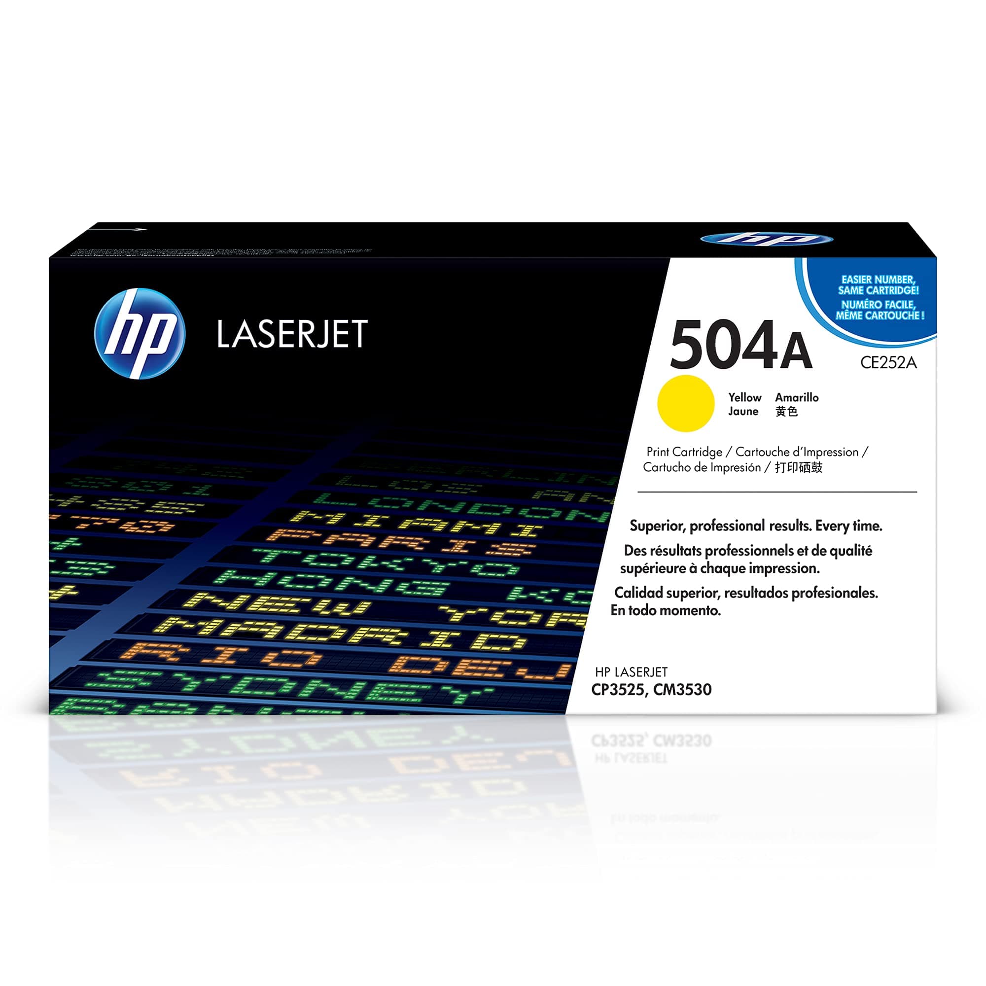 HP 504A оригинална тонер касета Color LaserJet CE252A жълт стандартен капацитет 7 000 страници 1 опаковка ColorSphere