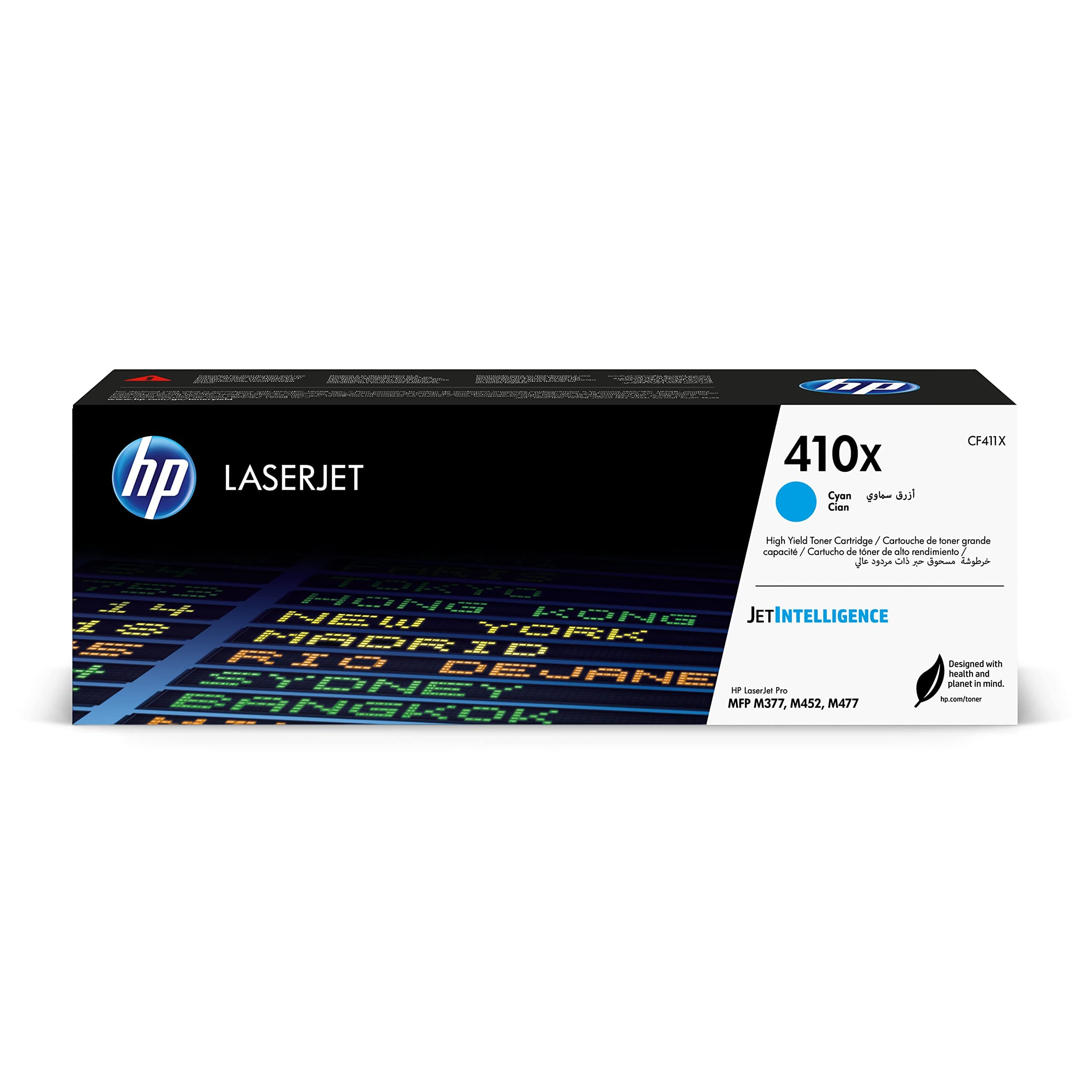 HP 410X оригинална тонер касета CF411X циан HY