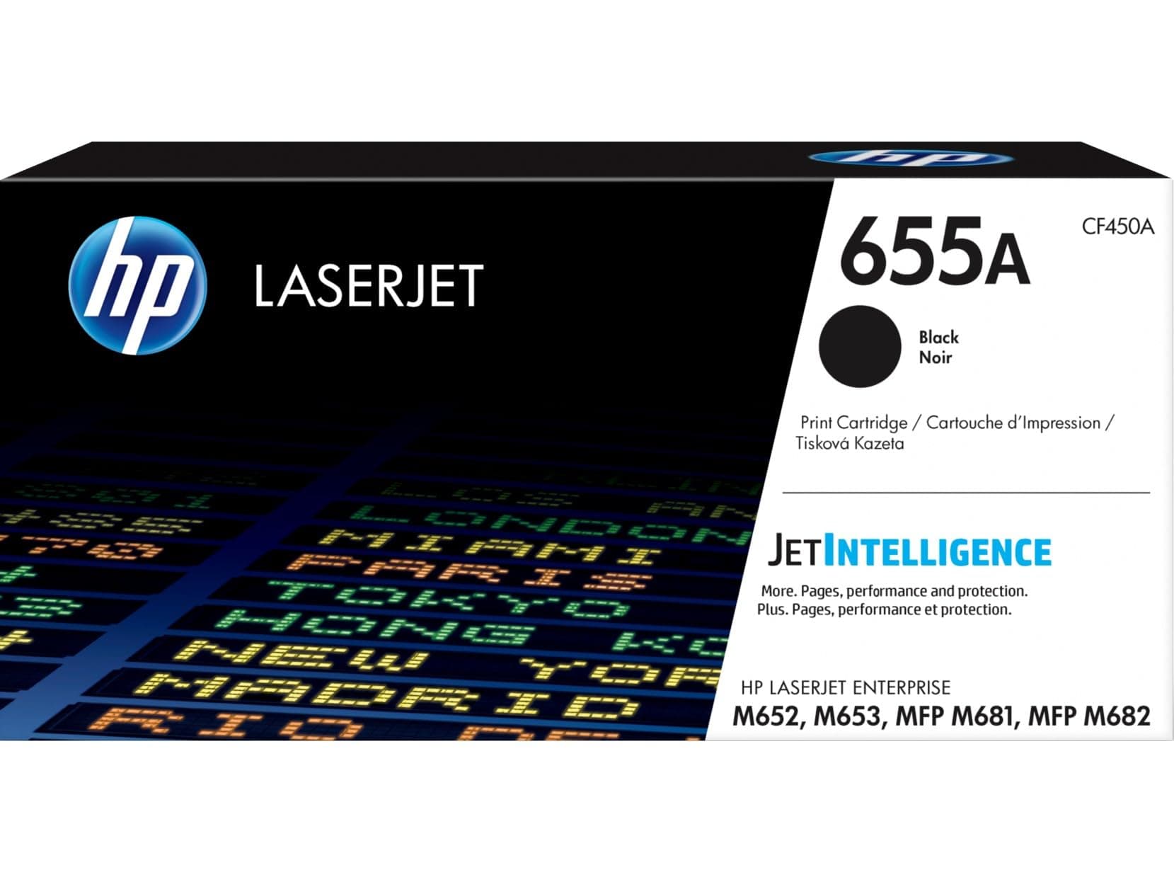 HP 655A оригинална тонер касета LaserJet CF450A черна