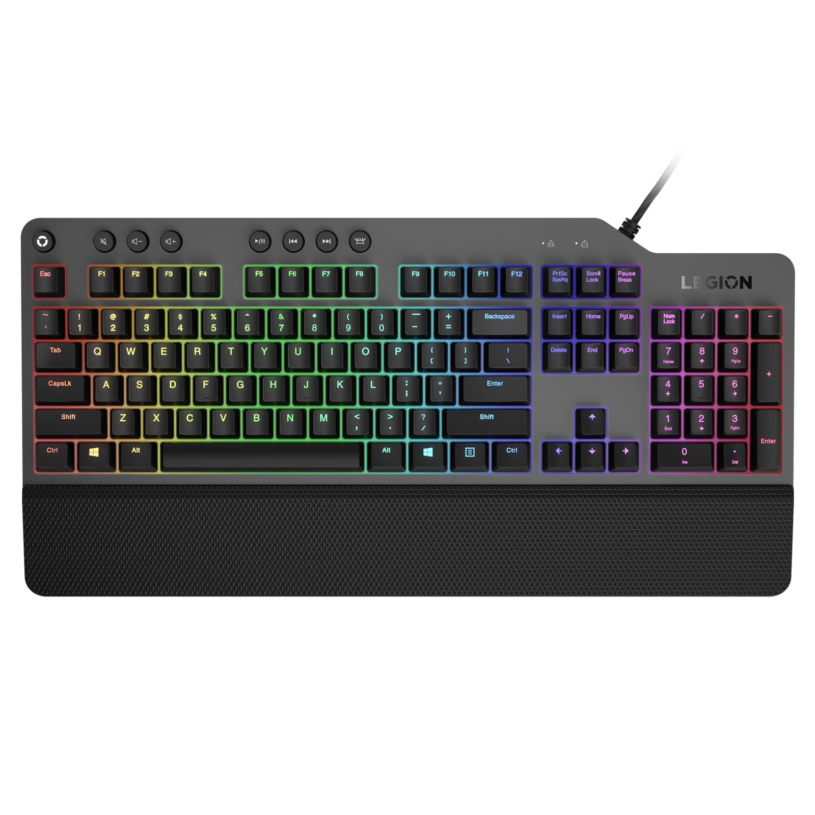 Клавиатура Lenovo Legion K500 RGB, механична, черна, USB