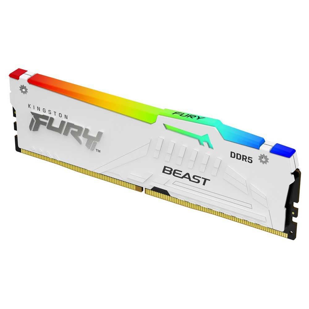 KINGSTON FURY Beast 16GB DIMM 5600MT/s DDR5 CL40 Бял RGB XMP