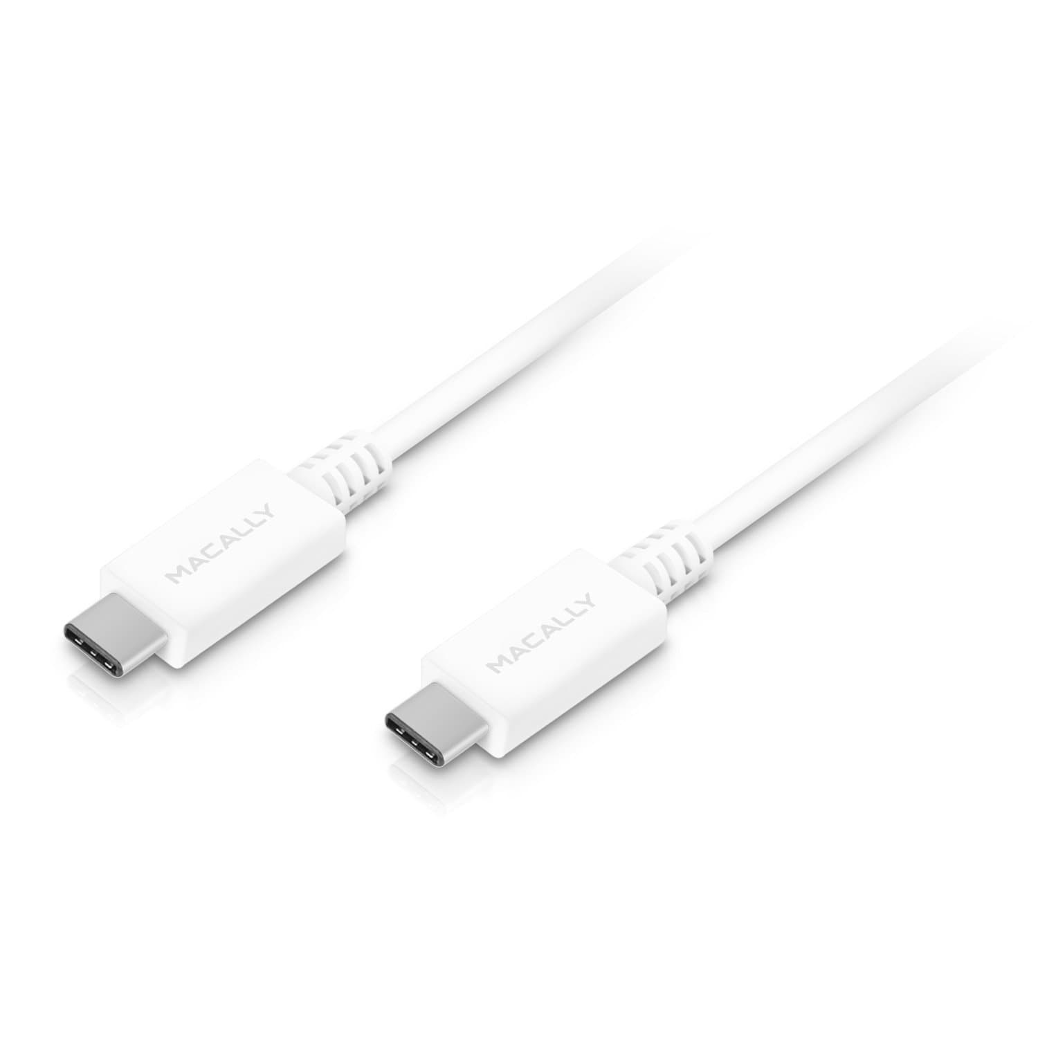 Кабел Macally UCUC6-W, от USB C(м) към USB C(м), 1.8 m, бял