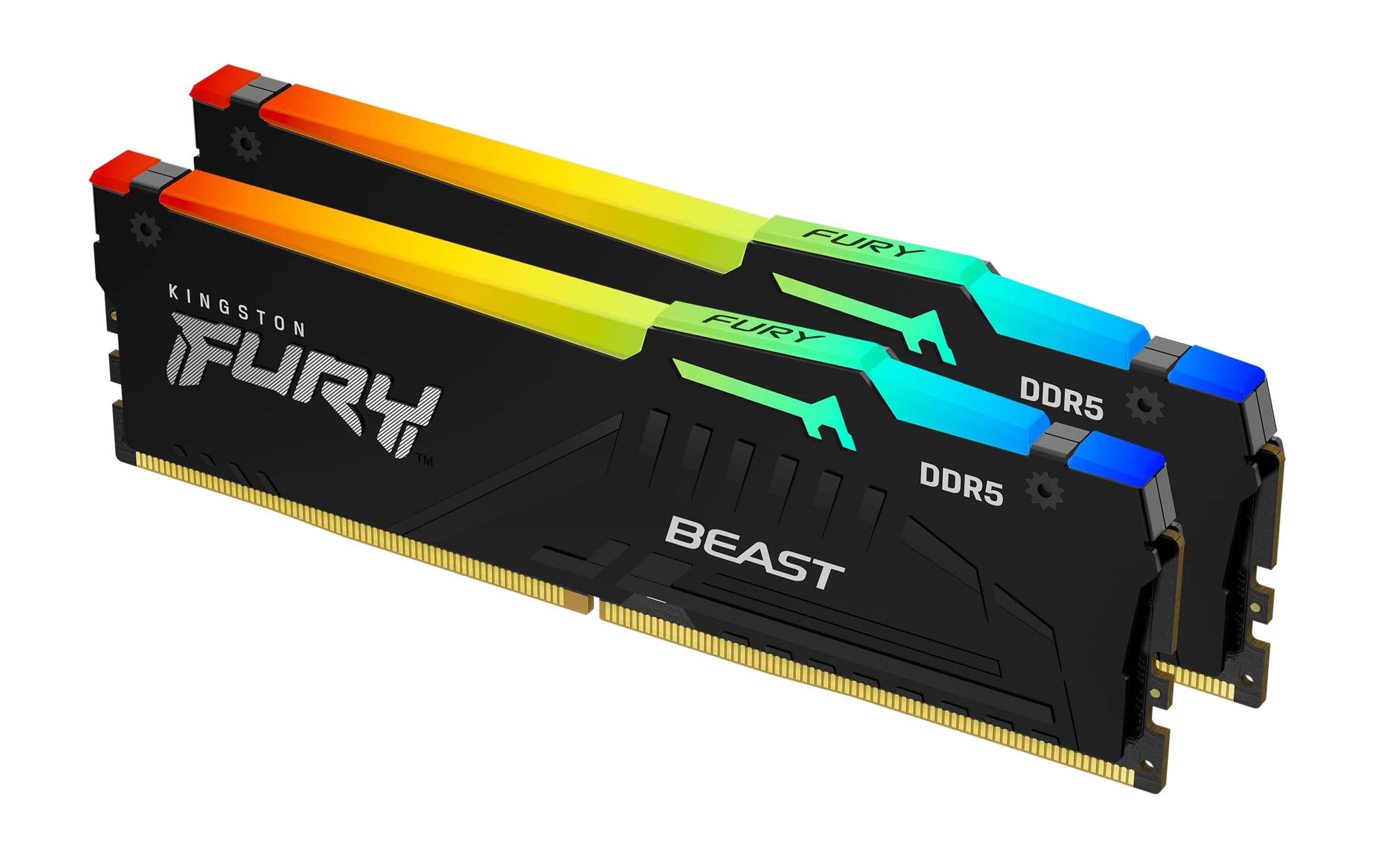 KINGSTON 32GB 6400MT/s DDR5 CL32 DIMM комплект от 2 FURY Beast RGB EXPO