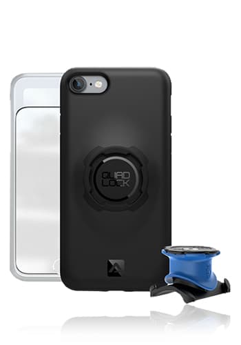 Уникална поставка с кейс и водоустойчив кейс за велосипед за iPhone 8, iPhone 7 - Quad Lock Bike Kit