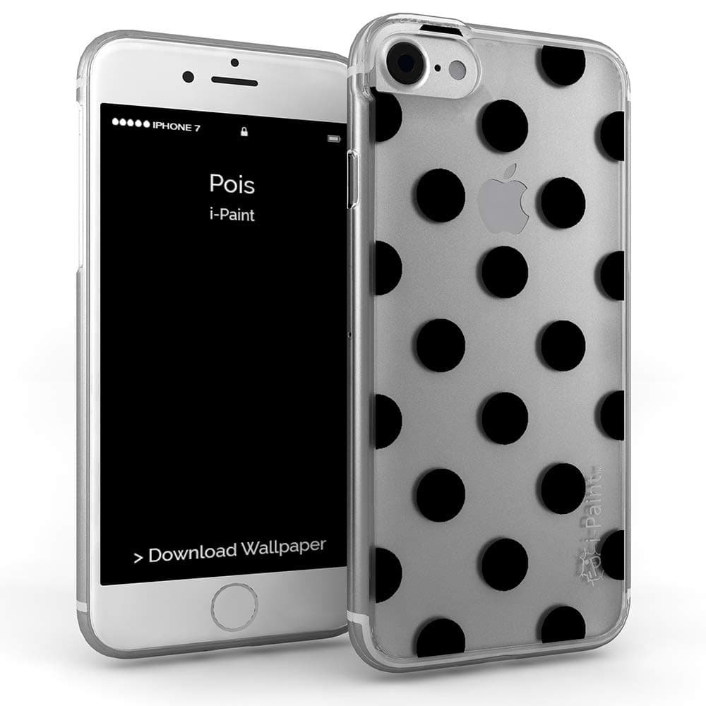 Дизайнерски TPU кейс за iPhone SE (2022), iPhone SE (2020), iPhone 8, iPhone 7 - iPaint Glamour Pois Case (прозрачен)