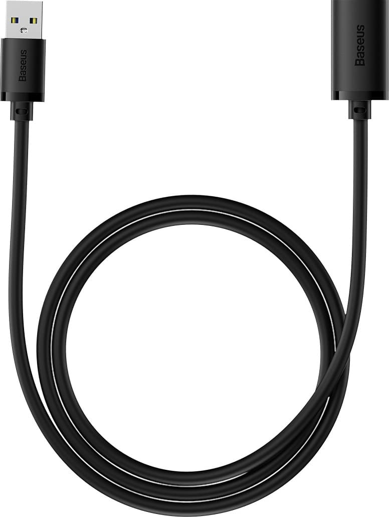 Удължител Baseus AirJoy Series (B00631103111-00), от USB A(м) към USB A(ж), 1m, черен