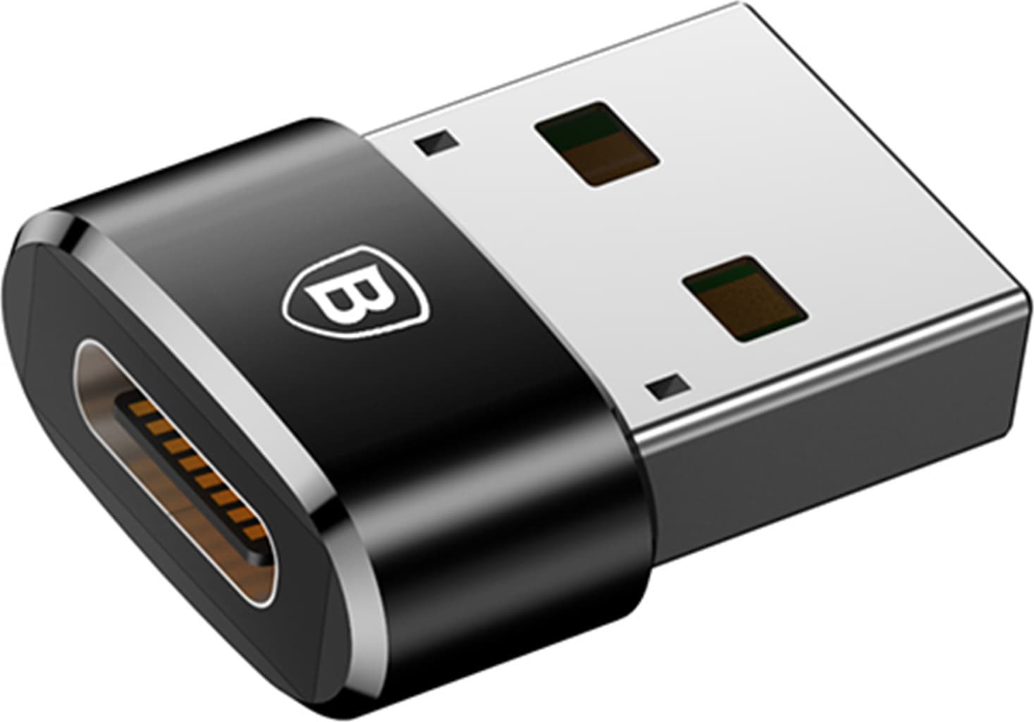 Преходник Baseus CAAOTG-01, от USB A(м) към USB C(ж), черен