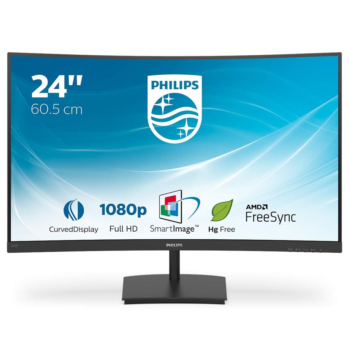 Монитор PHILIPS 241E1SC 23.6inch VA Curved 1500R 1920x1080 75Hz 4ms