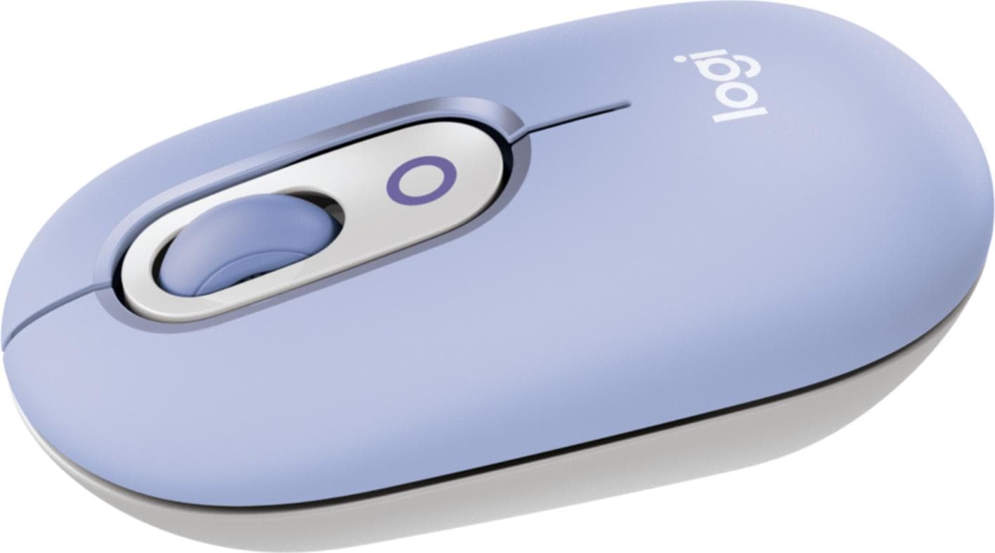 Мишка Logitech POP Mouse Lilac, оптична (4000 dpi), безжична, Bluetooth, лилава