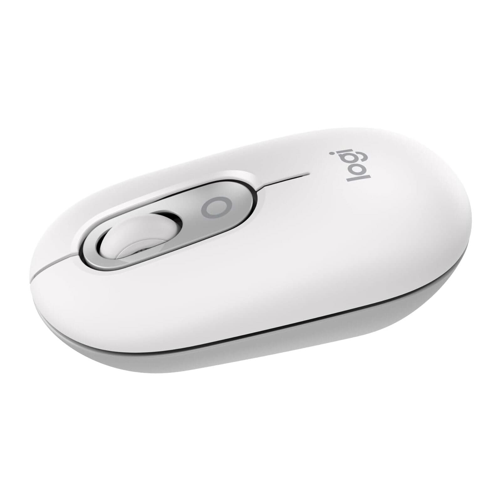 Мишка Logitech POP Mouse, оптична (4000 dpi), безжична, Bluetooth, бяла