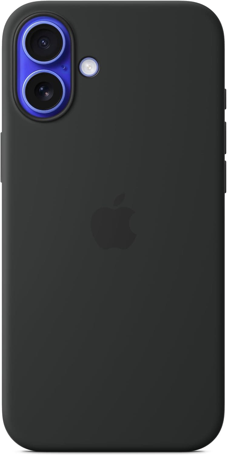 Калъф за Apple iPhone 16 Plus, MagSafe, силиконов, черен