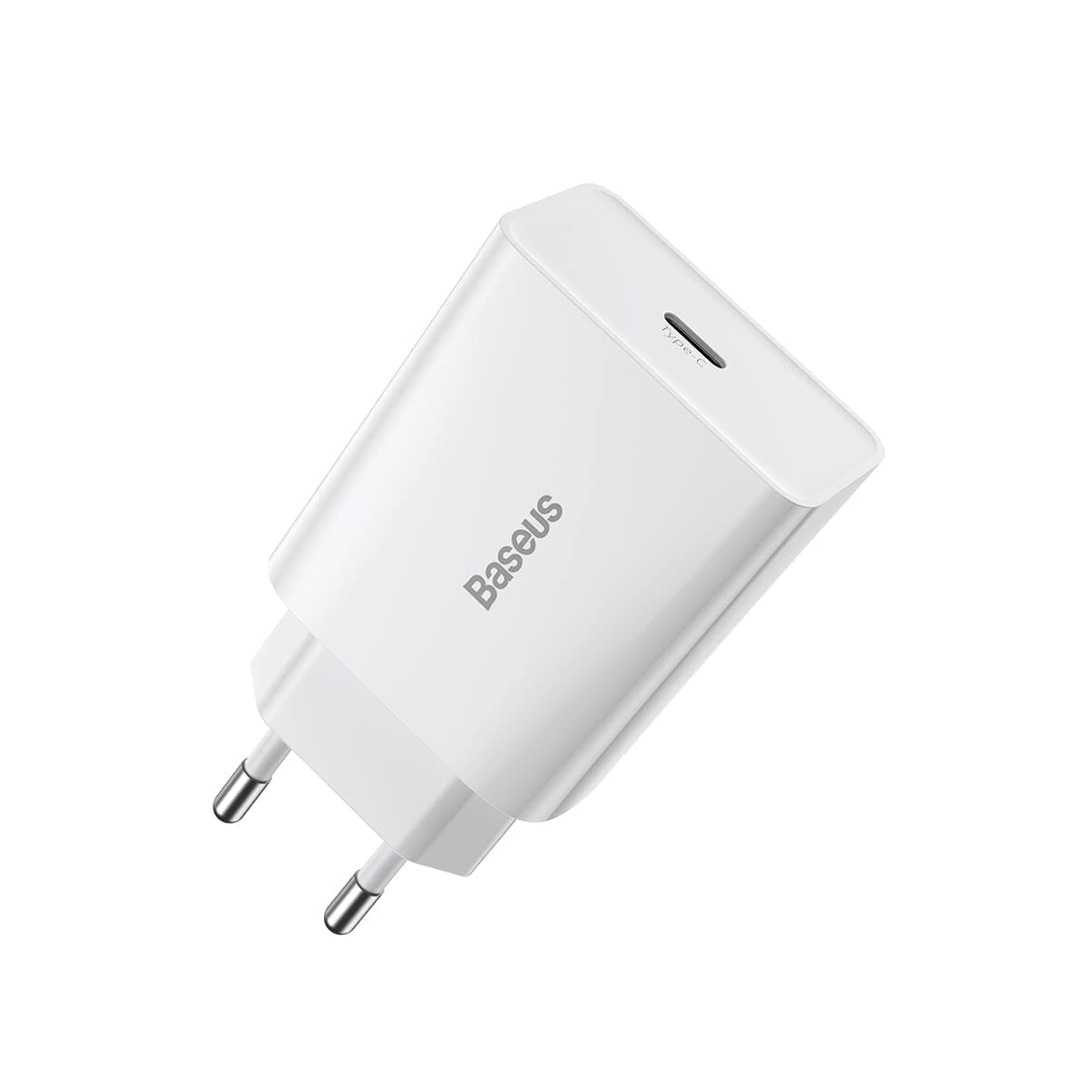 Зарядно устройство Baseus Speed Mini 1C, от контакт към USB C(ж), 20W, бяло